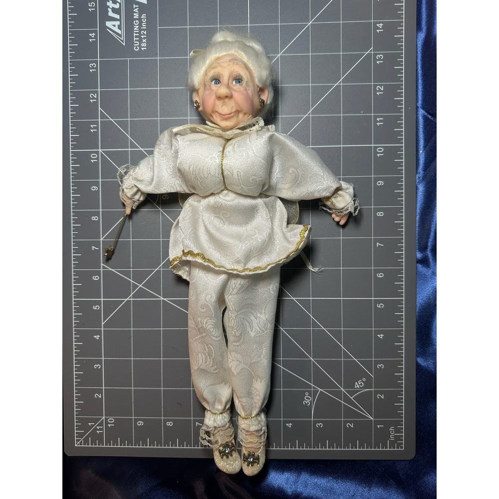 Vintage 2002 Jacqueline Kent's JKC Giftcraft Fairy Godmother Old Lady Granny 13"